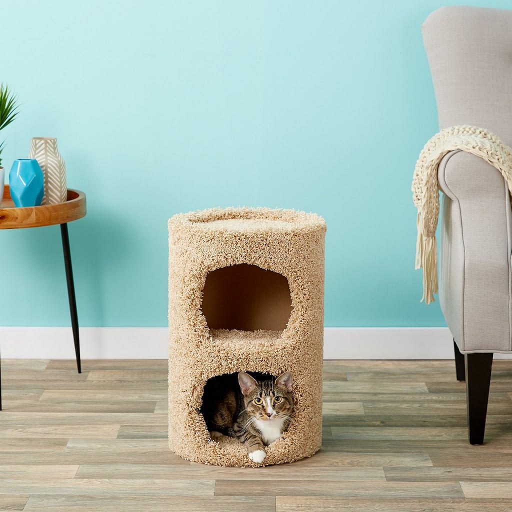 домик для кошки из ковролина